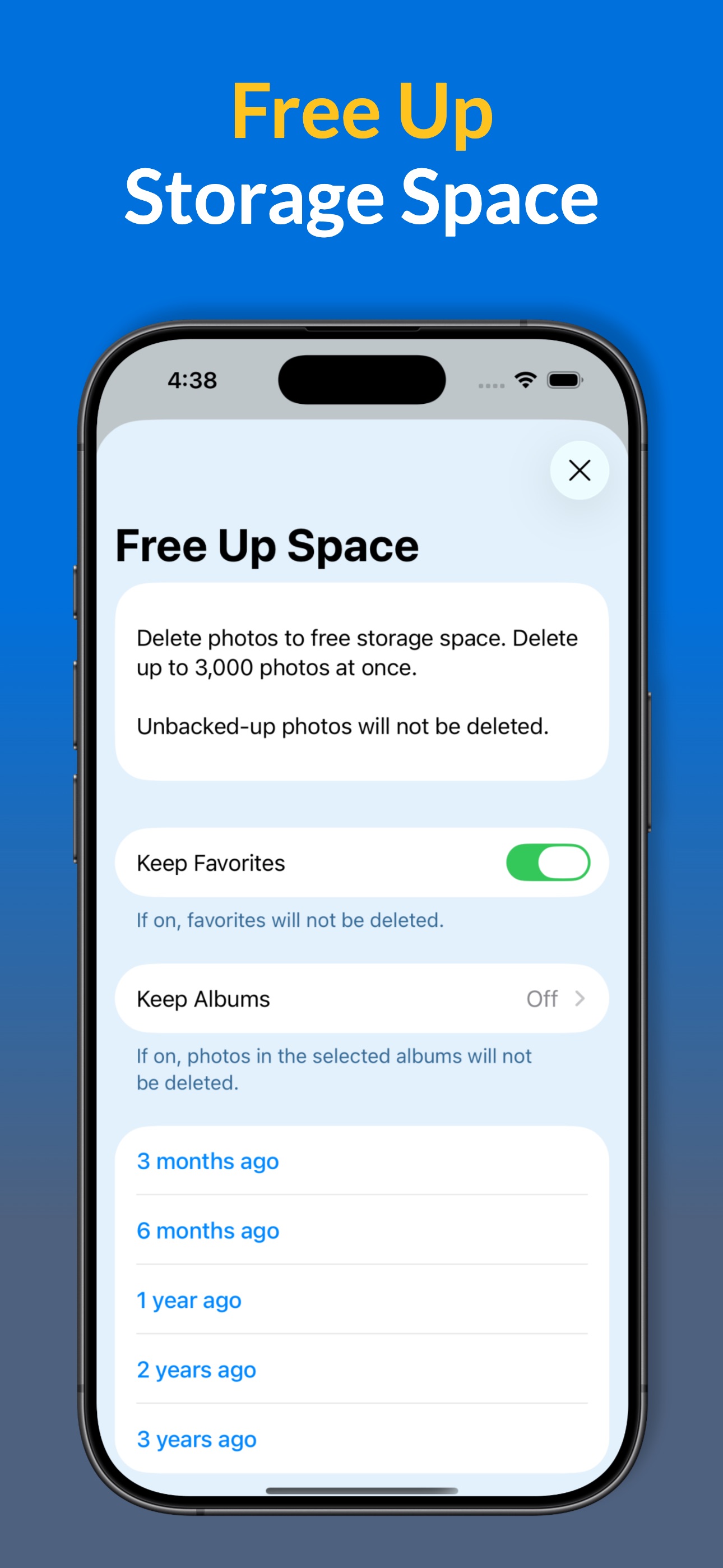 Tool to free up iPhone storage after successful NAS sync